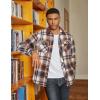 imageCOOFANDY Mens Flannel Shirts Long Sleeve Fleece Plaid Jacket Casual Stylish Button Down Shirts with PocketsBrown