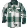 imageCOOFANDY Mens Flannel Shirts Long Sleeve Fleece Plaid Jacket Casual Stylish Button Down Shirts with PocketsGreen