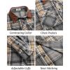 imageCOOFANDY Mens Flannel Shirts Long Sleeve Fleece Plaid Jacket Casual Stylish Button Down Shirts with PocketsGrey