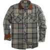 imageCOOFANDY Mens Flannel Shirts Long Sleeve Fleece Plaid Jacket Casual Stylish Button Down Shirts with PocketsGrey