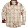 imageCOOFANDY Mens Flannel Shirts Long Sleeve Fleece Plaid Jacket Casual Stylish Button Down Shirts with PocketsLight Khaki