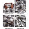 imageCOOFANDY Mens Flannel Shirts Long Sleeve Fleece Plaid Jacket Casual Stylish Button Down Shirts with PocketsNavy