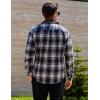 imageCOOFANDY Mens Flannel Shirts Long Sleeve Fleece Plaid Jacket Casual Stylish Button Down Shirts with PocketsNavy