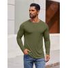 imageCOOFANDY Mens Long Sleeve Tee Shirts Crew Neck TShirt Casual Pullover Basic Tees Soft Stretch TshirtsArmy Green