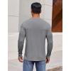 imageCOOFANDY Mens Long Sleeve Tee Shirts Crew Neck TShirt Casual Pullover Basic Tees Soft Stretch TshirtsAthletic Heather