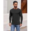 imageCOOFANDY Mens Long Sleeve Tee Shirts Crew Neck TShirt Casual Pullover Basic Tees Soft Stretch TshirtsBlack