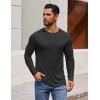 imageCOOFANDY Mens Long Sleeve Tee Shirts Crew Neck TShirt Casual Pullover Basic Tees Soft Stretch TshirtsBlacknavy
