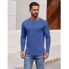 imageCOOFANDY Mens Long Sleeve Tee Shirts Crew Neck TShirt Casual Pullover Basic Tees Soft Stretch TshirtsBlue