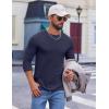 imageCOOFANDY Mens Long Sleeve Tee Shirts Crew Neck TShirt Casual Pullover Basic Tees Soft Stretch TshirtsNavy