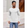 imageCOOFANDY Mens Long Sleeve Tee Shirts Crew Neck TShirt Casual Pullover Basic Tees Soft Stretch TshirtsWhite