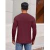 imageCOOFANDY Mens Long Sleeve Tee Shirts Crew Neck TShirt Casual Pullover Basic Tees Soft Stretch TshirtsWine Red