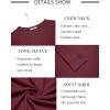 imageCOOFANDY Mens Long Sleeve Tee Shirts Crew Neck TShirt Casual Pullover Basic Tees Soft Stretch TshirtsWine Red