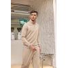 imageCOOFANDY Mens Tracksuit 2 Piece Relaxed Fit Halfzip Sweatsuits Athletic Running Jogging Suit SetsLight Khaki