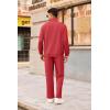 imageCOOFANDY Mens Tracksuit 2 Piece Relaxed Fit Halfzip Sweatsuits Athletic Running Jogging Suit SetsRed