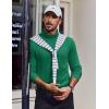 imageCOOFANDY Mens Turtleneck T Shirt Long Sleeve Pullover Sweater Slim Fit Lightweight Thermal Undershirt TopsGreen