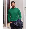 imageCOOFANDY Mens Turtleneck T Shirt Long Sleeve Pullover Sweater Slim Fit Lightweight Thermal Undershirt TopsGreen