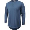 imageCOOFANDY Mens Cotton Hipster Hip Hop Longline Crewneck T Shirts Casual Long Sleeve Tees Curved Hem Gym ShirtsOne Piece Blue
