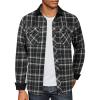imageCOOFANDY Mens Flannel Shirts Long Sleeve Fleece Plaid Jacket Casual Stylish Button Down Shirts with PocketsBlack