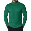 imageCOOFANDY Mens Turtleneck T Shirt Long Sleeve Pullover Sweater Slim Fit Lightweight Thermal Undershirt TopsGreen