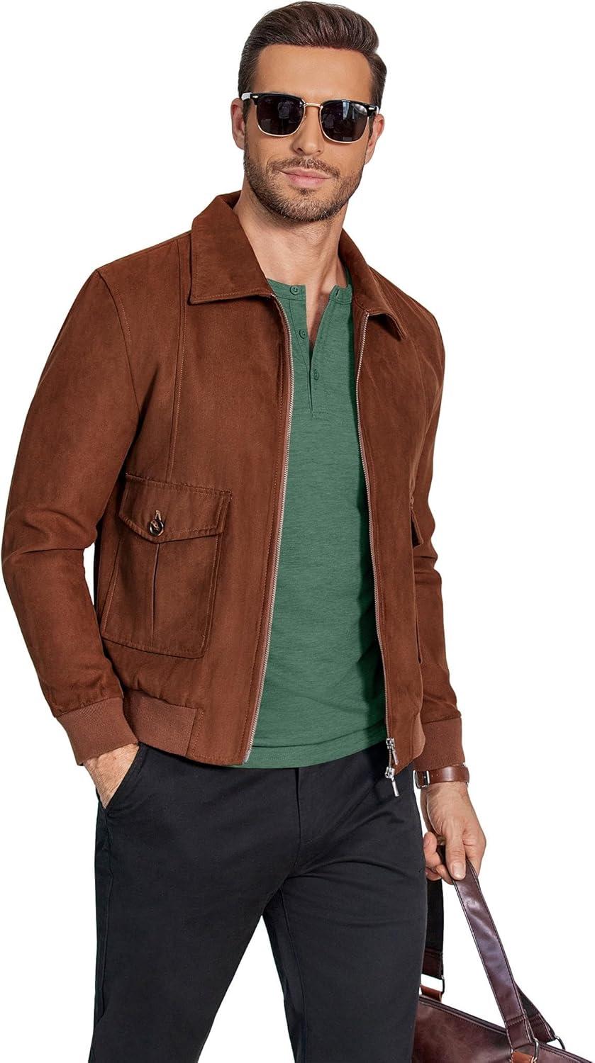 imageCOOFANDY Henley Shirts for Men Long Sleeve T Shirts Textured Casual Stretch Fashion Pullover Lightweight Fall TopsGreen