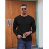 imageCOOFANDY Henley Shirts for Men Long Sleeve T Shirts Textured Casual Stretch Fashion Pullover Lightweight Fall TopsBlack