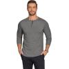 imageCOOFANDY Henley Shirts for Men Long Sleeve T Shirts Textured Casual Stretch Fashion Pullover Lightweight Fall TopsLight Grey