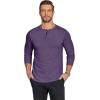 imageCOOFANDY Henley Shirts for Men Long Sleeve T Shirts Textured Casual Stretch Fashion Pullover Lightweight Fall TopsPurple