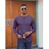 imageCOOFANDY Henley Shirts for Men Long Sleeve T Shirts Textured Casual Stretch Fashion Pullover Lightweight Fall TopsPurple