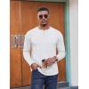 imageCOOFANDY Henley Shirts for Men Long Sleeve T Shirts Textured Casual Stretch Fashion Pullover Lightweight Fall TopsWhite