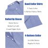 imageCOOFANDY Mens Linen Henley Shirt Short Sleeve Casual Summer Beach Hippie T ShirtsStriped Blue