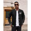 imageCOOFANDY Mens Fashion Varsity Jacket Causal Slim Fit Cotton Letterman Baseball Bomber JacketsBlack Jgr
