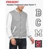 imageCOOFANDY Mens Fashion Varsity Jacket Causal Slim Fit Cotton Letterman Baseball Bomber JacketsGray