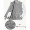 imageCOOFANDY Mens Fashion Varsity Jacket Causal Slim Fit Cotton Letterman Baseball Bomber JacketsGrey
