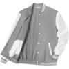 imageCOOFANDY Mens Fashion Varsity Jacket Causal Slim Fit Cotton Letterman Baseball Bomber JacketsGrey