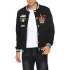 imageCOOFANDY Mens Fashion Varsity Jacket Causal Slim Fit Cotton Letterman Baseball Bomber JacketsBlackjgr
