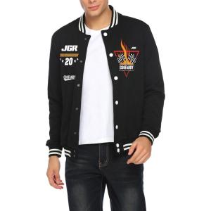 imageCOOFANDY Mens Fashion Varsity Jacket Causal Slim Fit Cotton Letterman Baseball Bomber JacketsBlackjgr