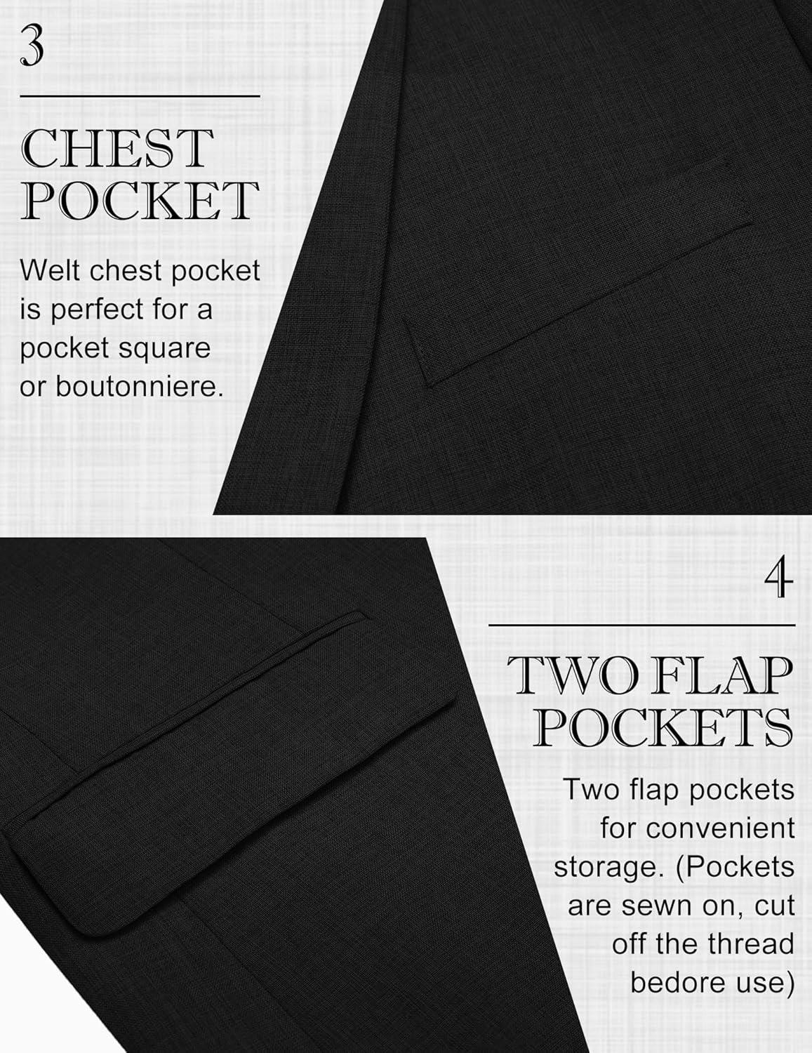 imageCOOFANDY Mens Blazer Casual Sport Coats Two Buttons Lightweight Suit JacketBlack