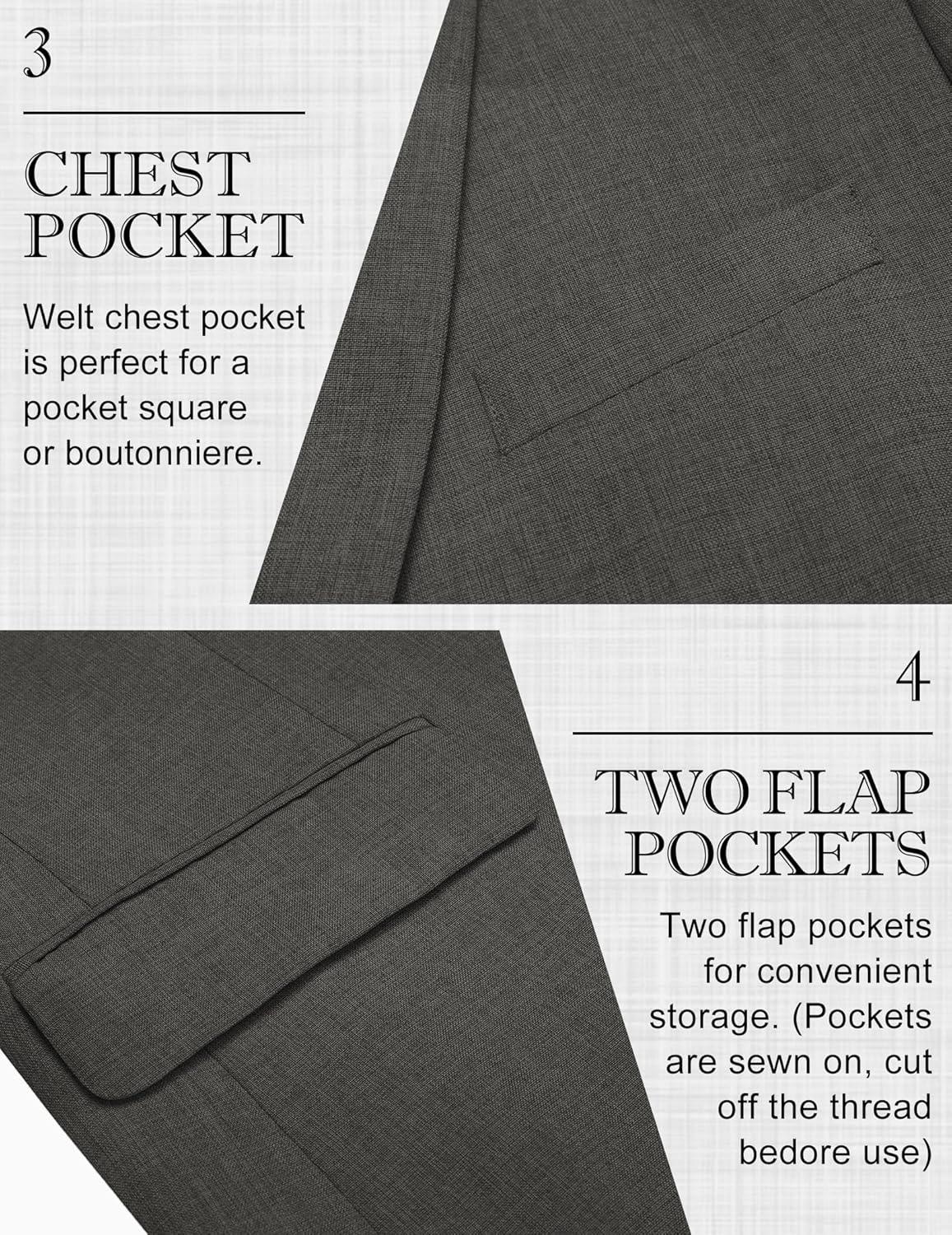 imageCOOFANDY Mens Blazer Casual Sport Coats Two Buttons Lightweight Suit JacketDark Charcoal