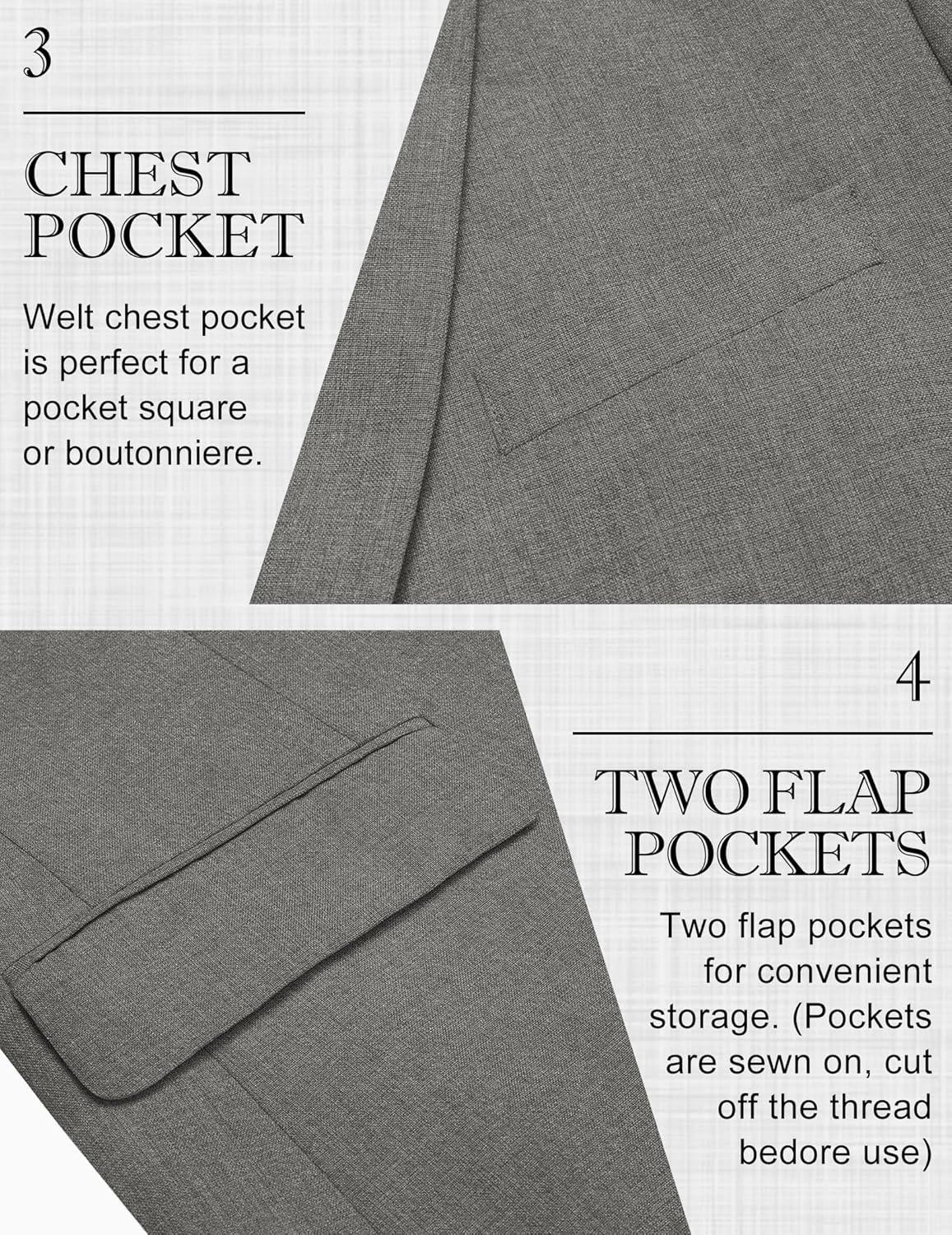 imageCOOFANDY Mens Blazer Casual Sport Coats Two Buttons Lightweight Suit JacketGray