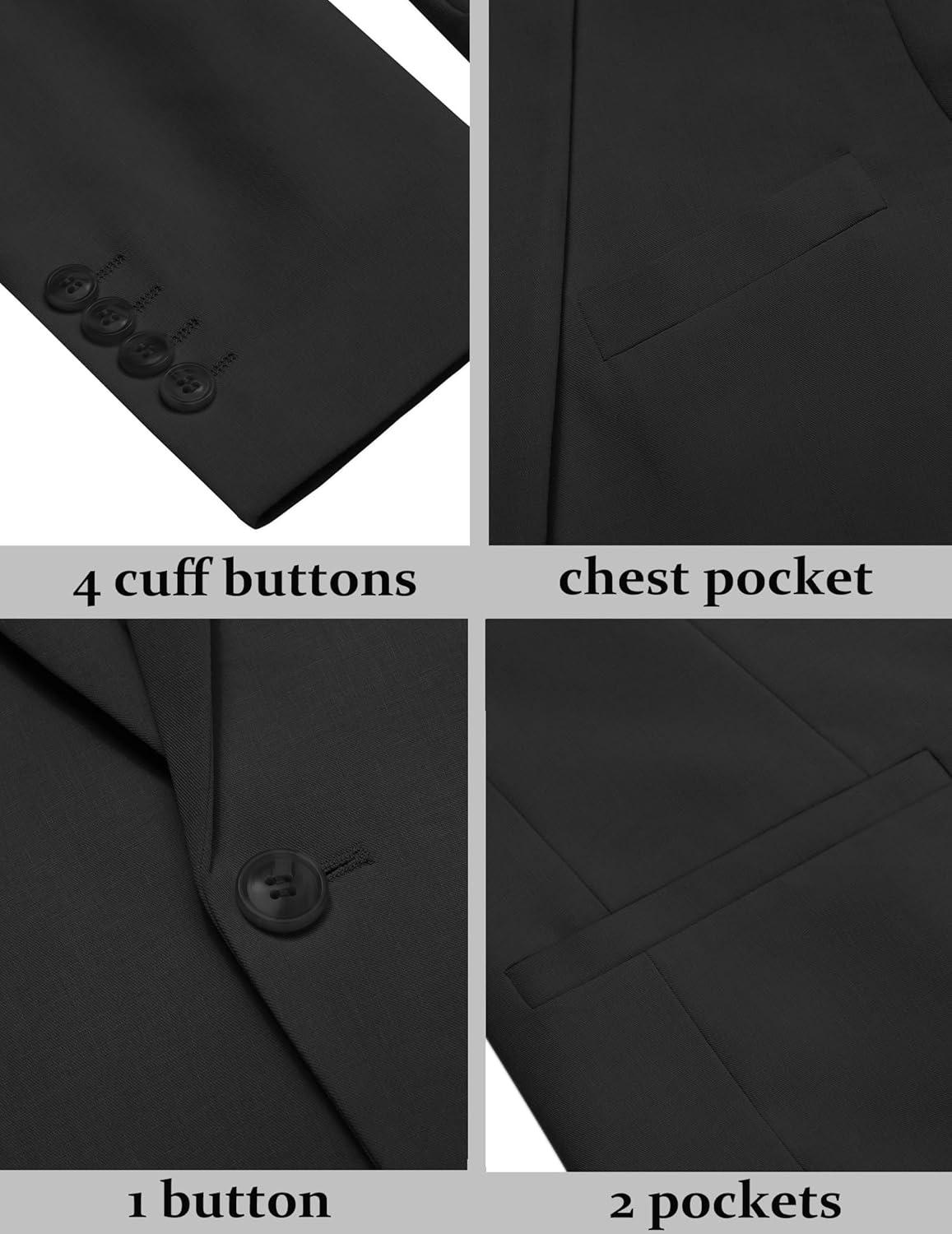 imageCOOFANDY Mens Blazer Casual Suit Jacket Slim Fit One Button Sport Coats Lightweight Sports JacketBlack