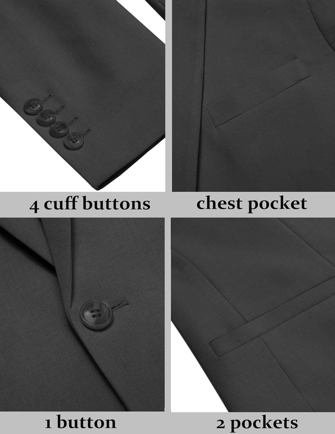 imageCOOFANDY Mens Blazer Casual Suit Jacket Slim Fit One Button Sport Coats Lightweight Sports JacketDark Grey