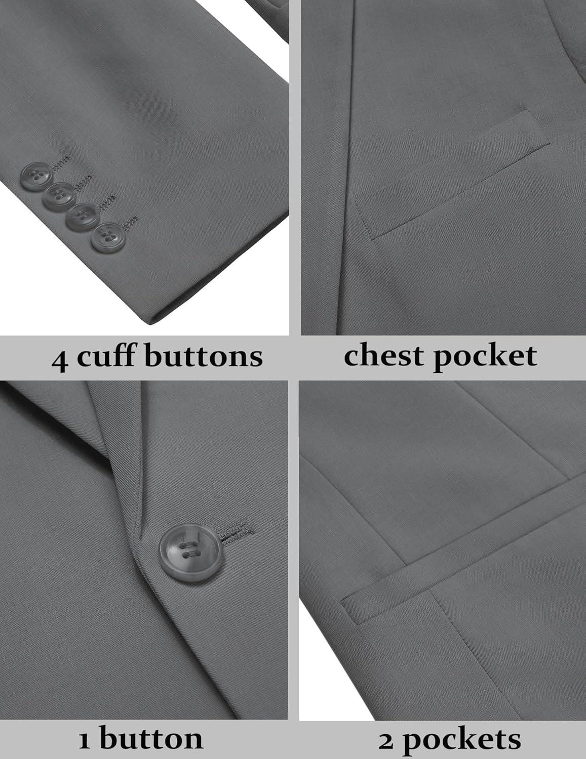 imageCOOFANDY Mens Blazer Casual Suit Jacket Slim Fit One Button Sport Coats Lightweight Sports JacketGrey