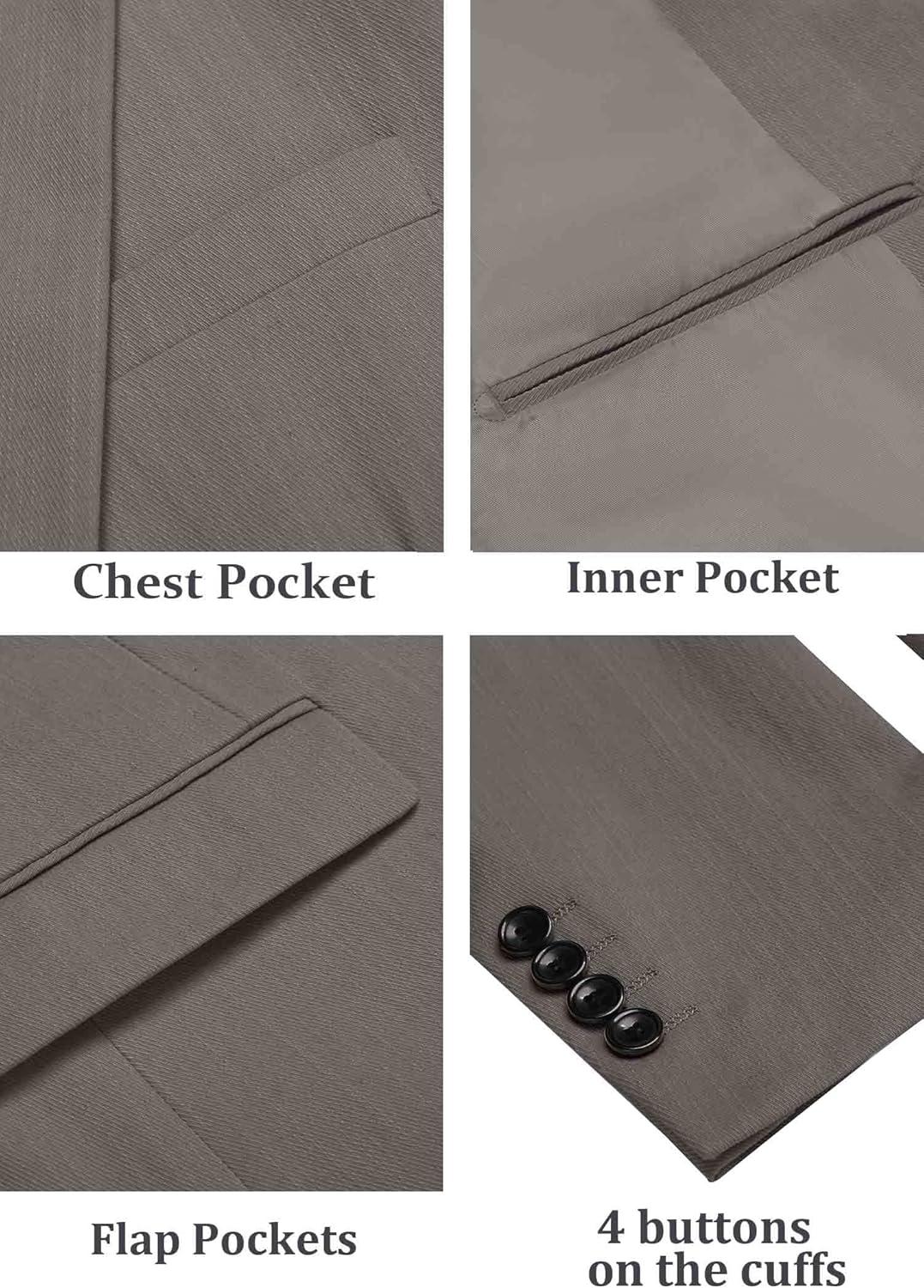 imageCOOFANDY Mens Casual Blazer Lightweight Slim Fit Suit Jacket Two Button Cotton Sport CoatsLight Grey