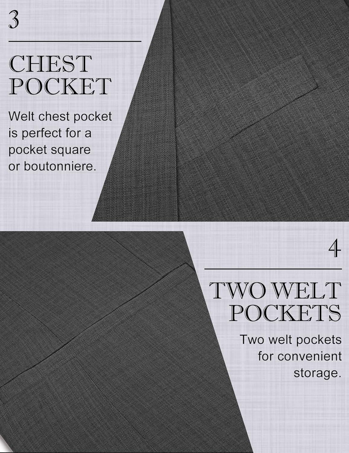 imageCOOFANDY Mens Casual Blazer Slim Fit Lightweight Sport Coat One Button Suit JacketDark Gray