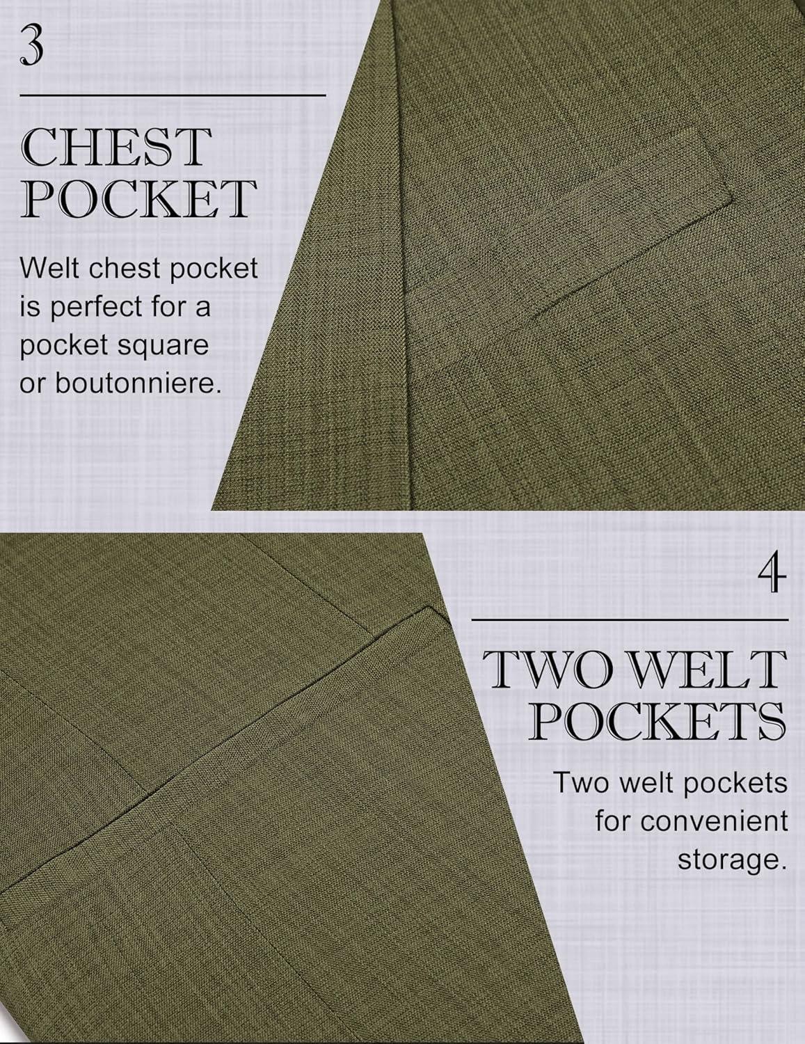 imageCOOFANDY Mens Casual Blazer Slim Fit Lightweight Sport Coat One Button Suit JacketDark Green