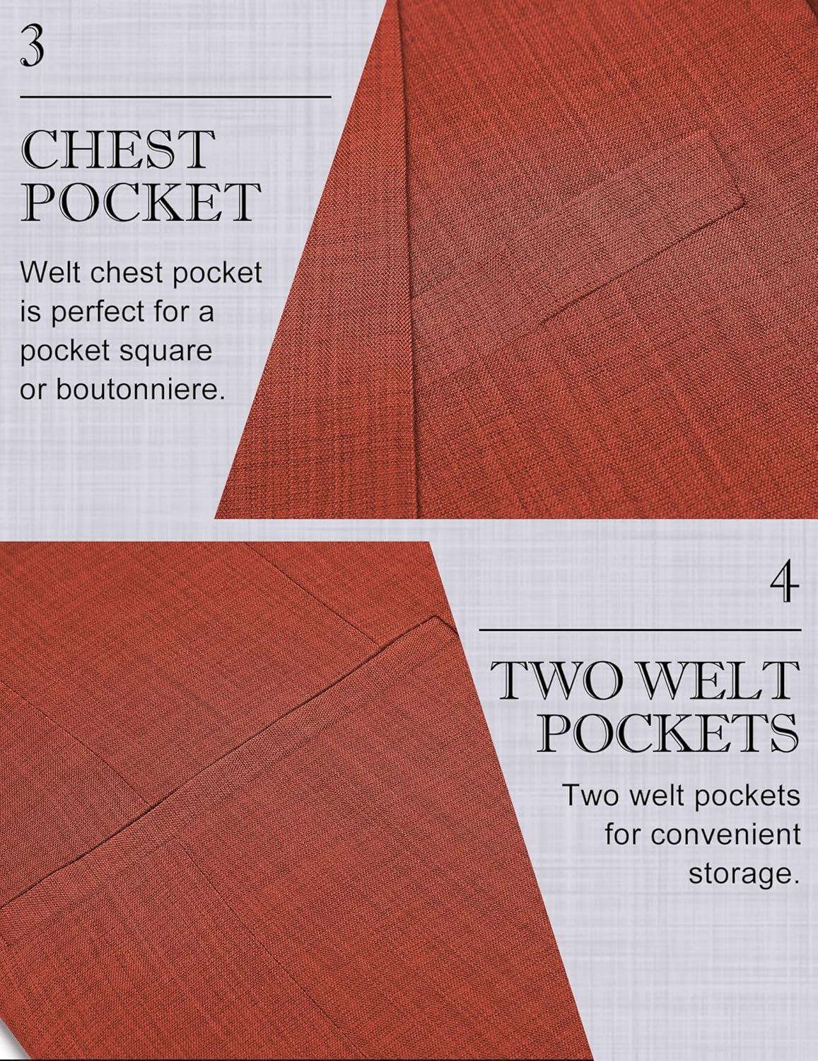 imageCOOFANDY Mens Casual Blazer Slim Fit Lightweight Sport Coat One Button Suit JacketDark Red