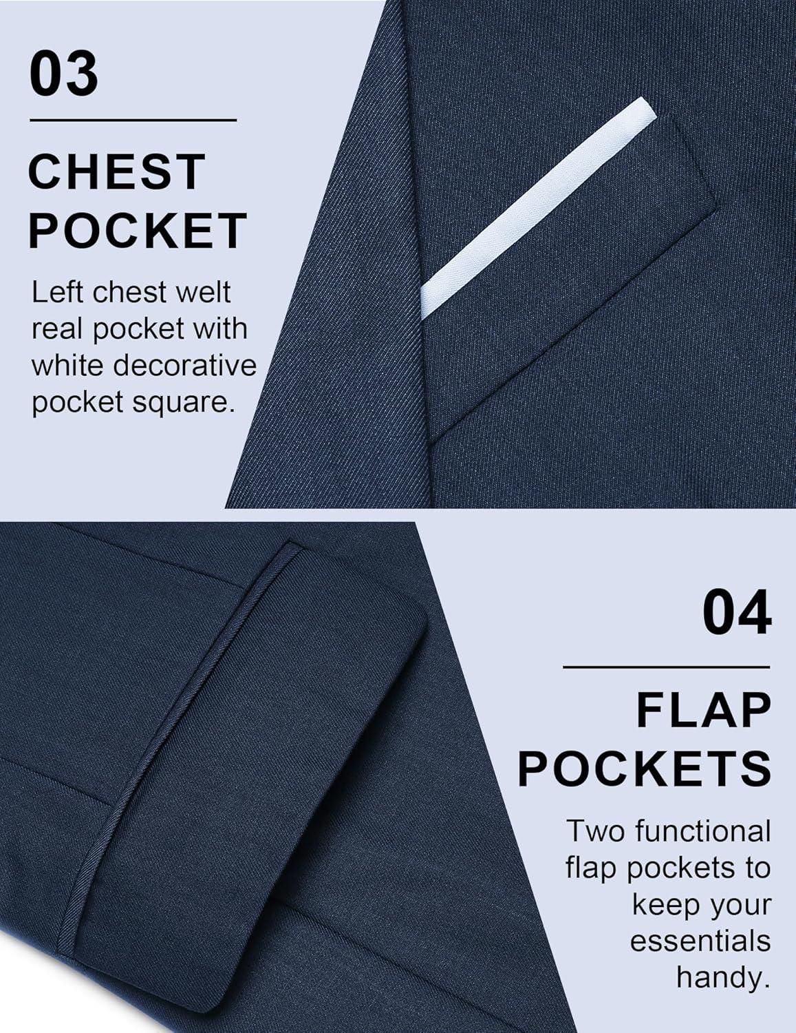 imageCOOFANDY Mens Casual Blazer Slim Fit Sport Coats One Button Business Suit JacketRoyal Blue