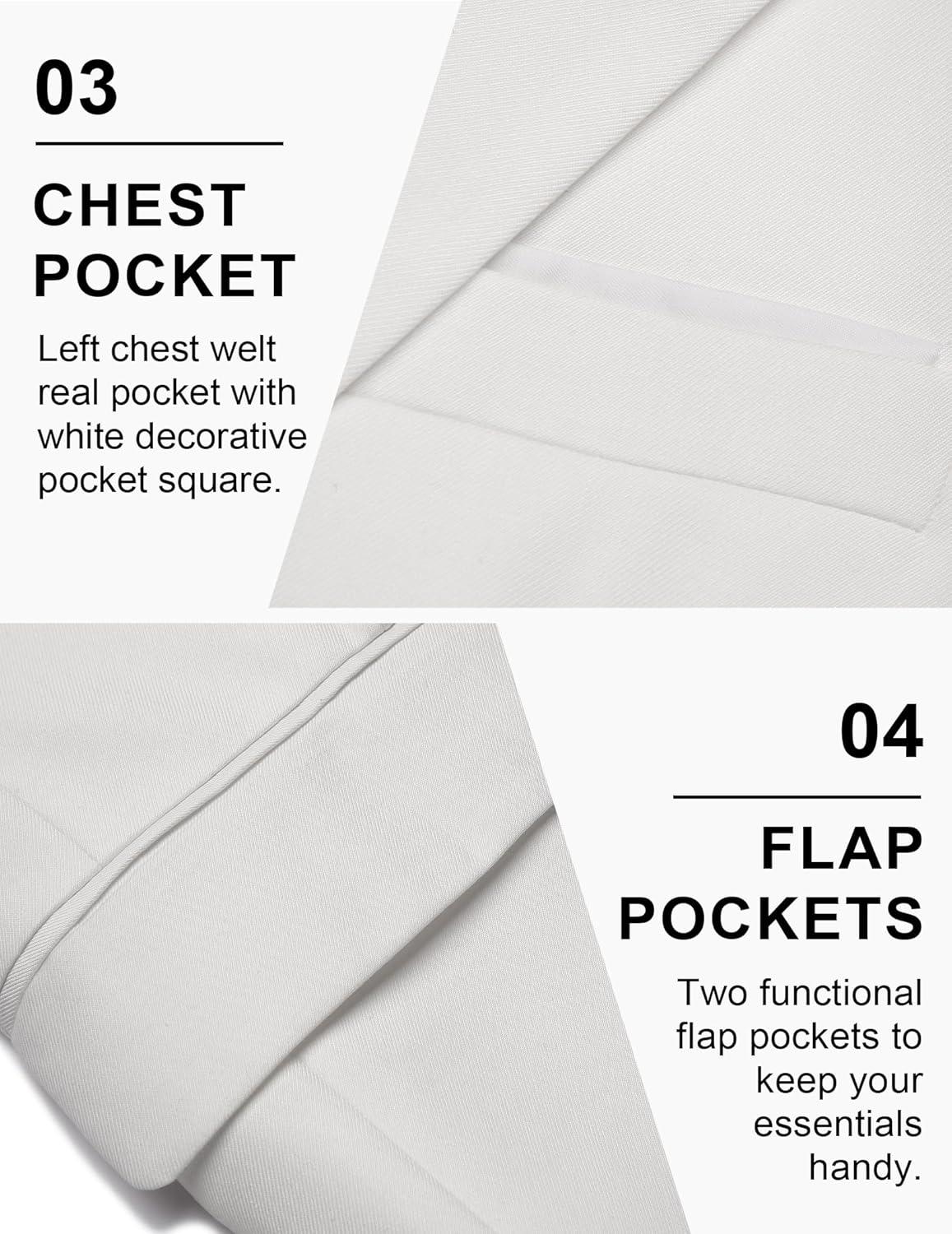 imageCOOFANDY Mens Casual Blazer Slim Fit Sport Coats One Button Business Suit JacketWhite