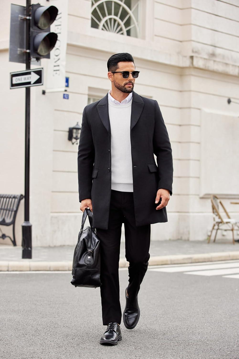 imageCOOFANDY Mens Crewneck Sweater Dress Long Sleeve Pullover Sweater Knit Lightweight SweatersWhite