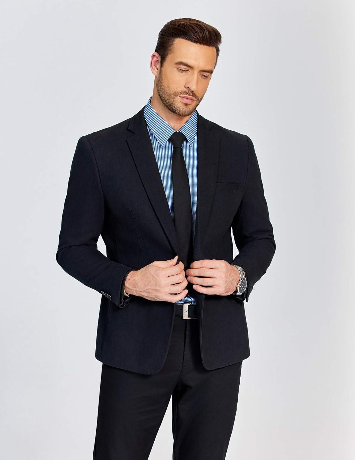 imageCOOFANDY Mens Dress Shirts Long Sleeve Plaid Button Down Shirt Business Casual Stretch Shirts with PocketBlue Plaid